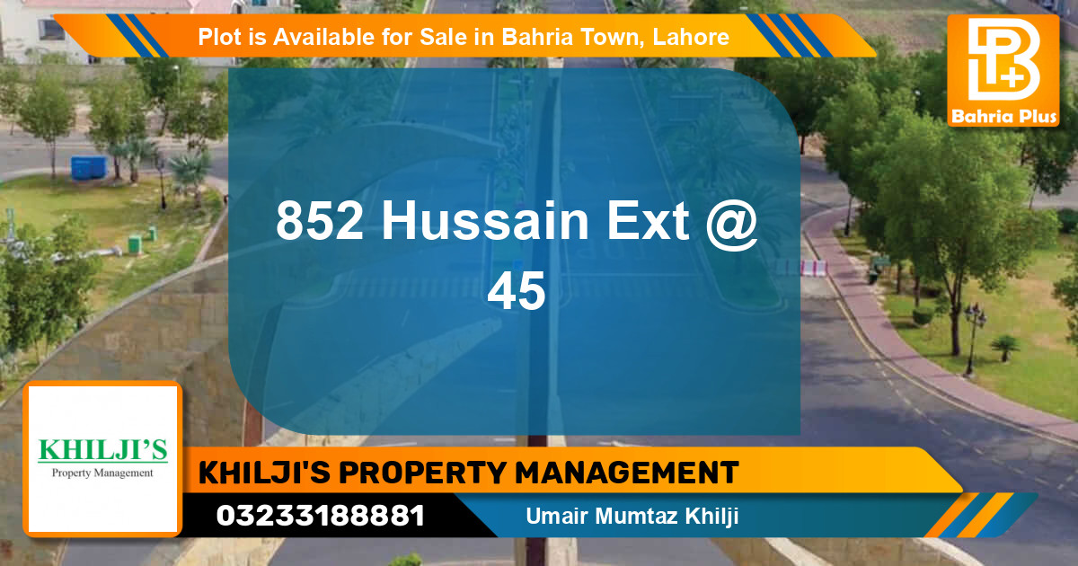Residential Plot for Sale in Bahria Town, Lahore - (BP-89288)