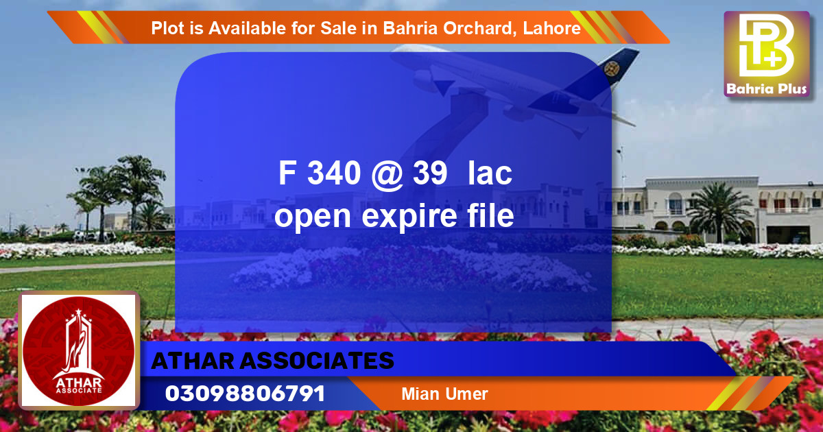 Residential Plot for Sale in Bahria Orchard, Lahore - (BP-89304)