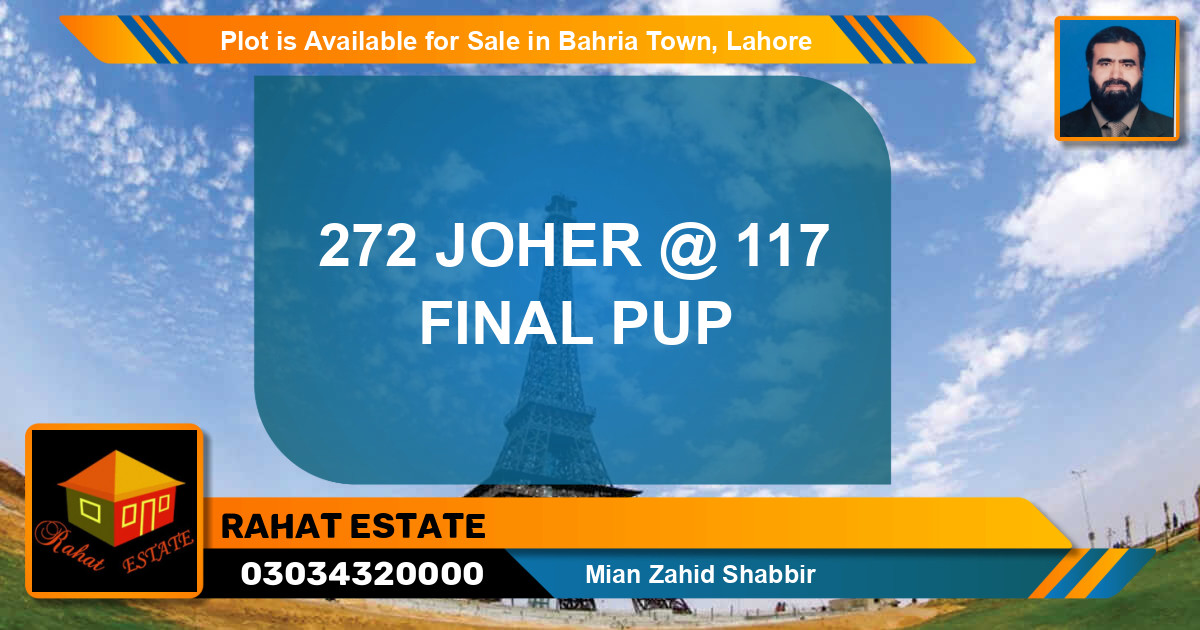 Residential Plot for Sale in Bahria Town, Lahore - (BP-89327)