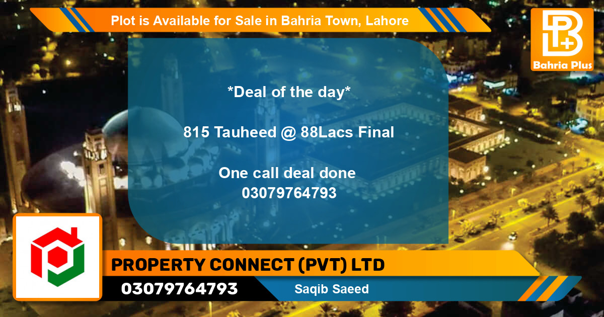 Residential Plot for Sale in Bahria Town, Lahore - (BP-89338)