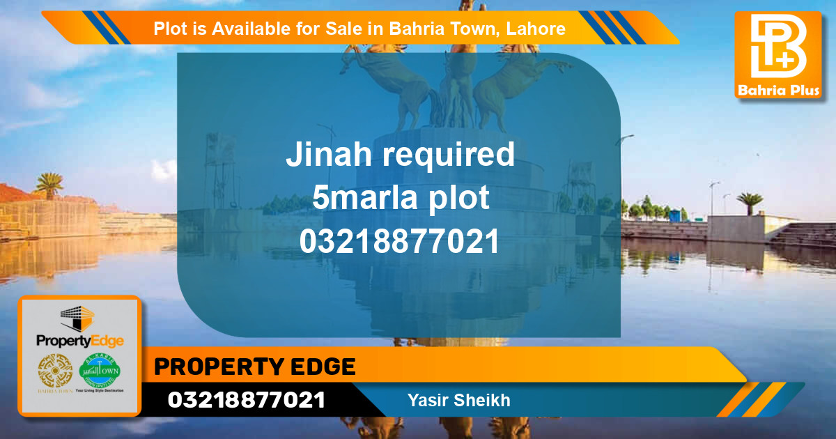 Residential Plot for Sale in Bahria Town, Lahore - (BP-89343)