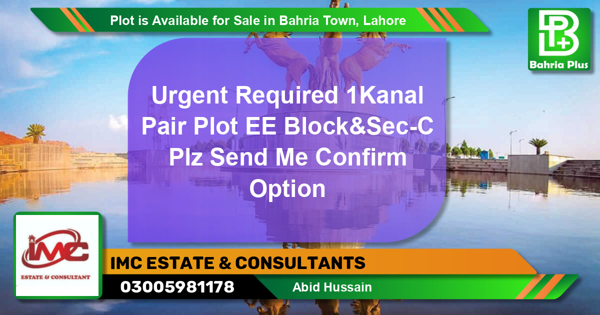 Residential Plot for Sale in Bahria Town, Lahore - (BP-89344)