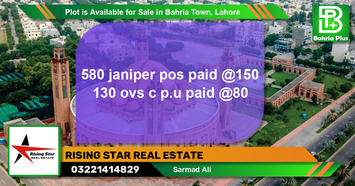 Residential Plot for Sale in Bahria Town, Lahore - (BP-89361)