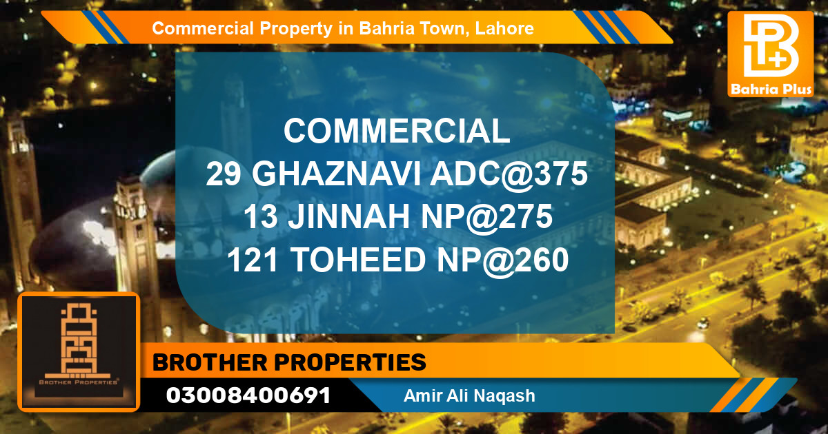 Commercial Property for Sale in Bahria Town, Lahore - (BP-89364)