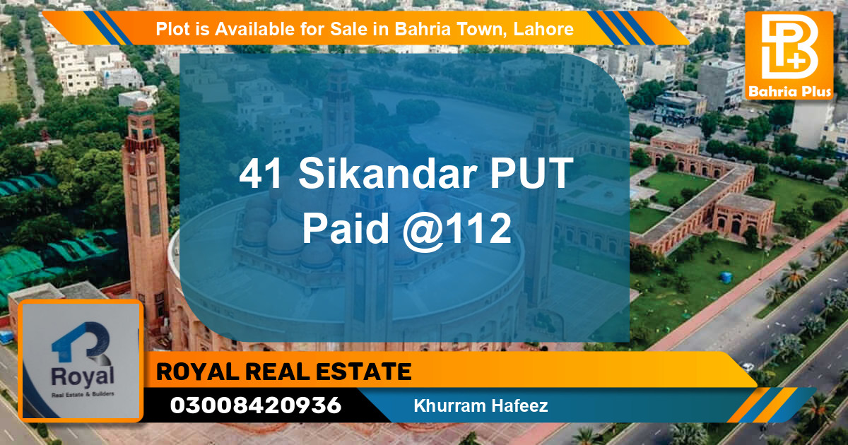 Residential Plot for Sale in Bahria Town, Lahore - (BP-89385)