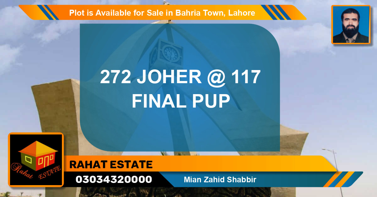 Residential Plot for Sale in Bahria Town, Lahore - (BP-89389)