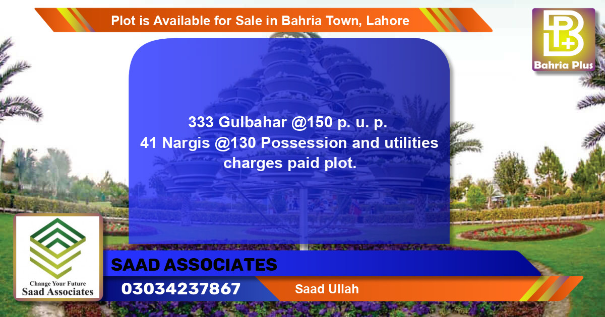 Residential Plot for Sale in Bahria Town, Lahore - (BP-89427)