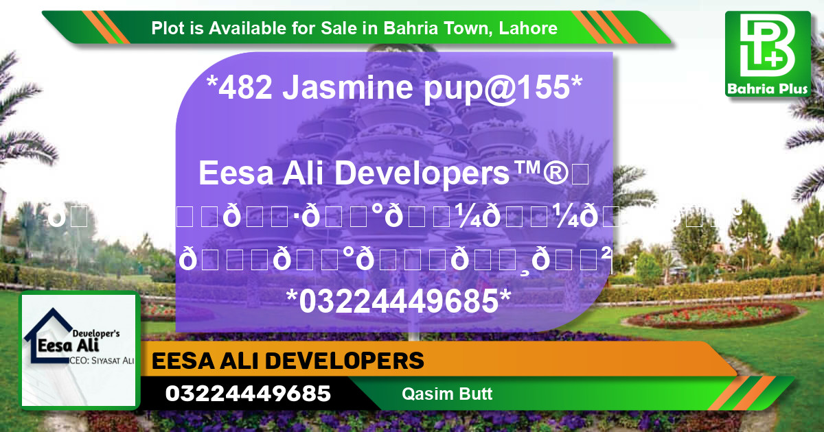 Residential Plot for Sale in Bahria Town, Lahore - (BP-89444)