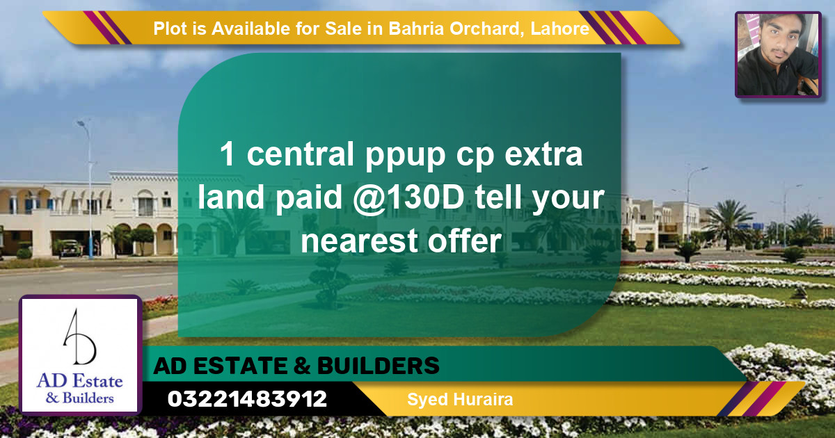 Residential Plot for Sale in Bahria Orchard, Lahore - (BP-89457)