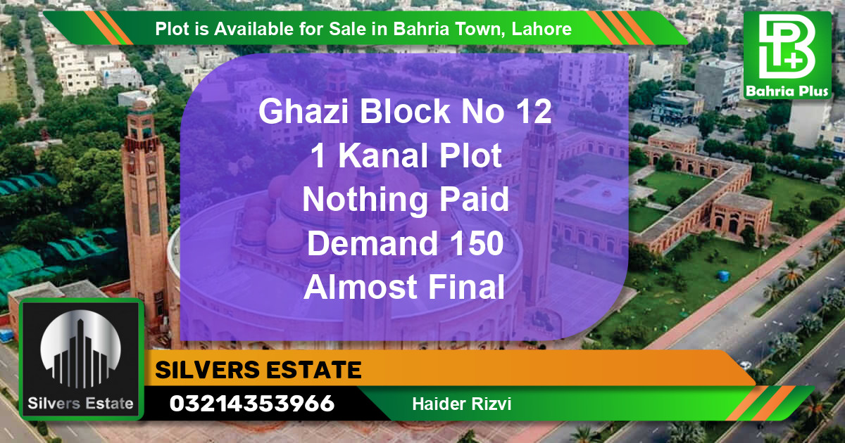 Residential Plot for Sale in Bahria Town, Lahore - (BP-89523)
