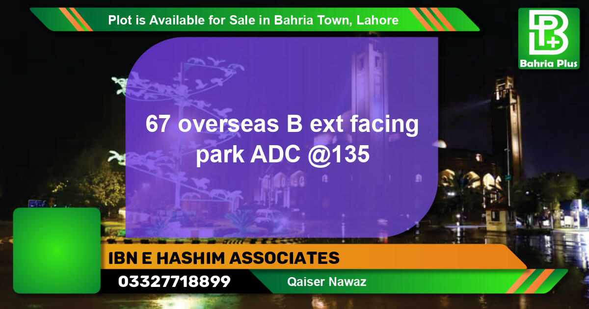 Residential Plot for Sale in Bahria Town, Lahore - (BP-89549)