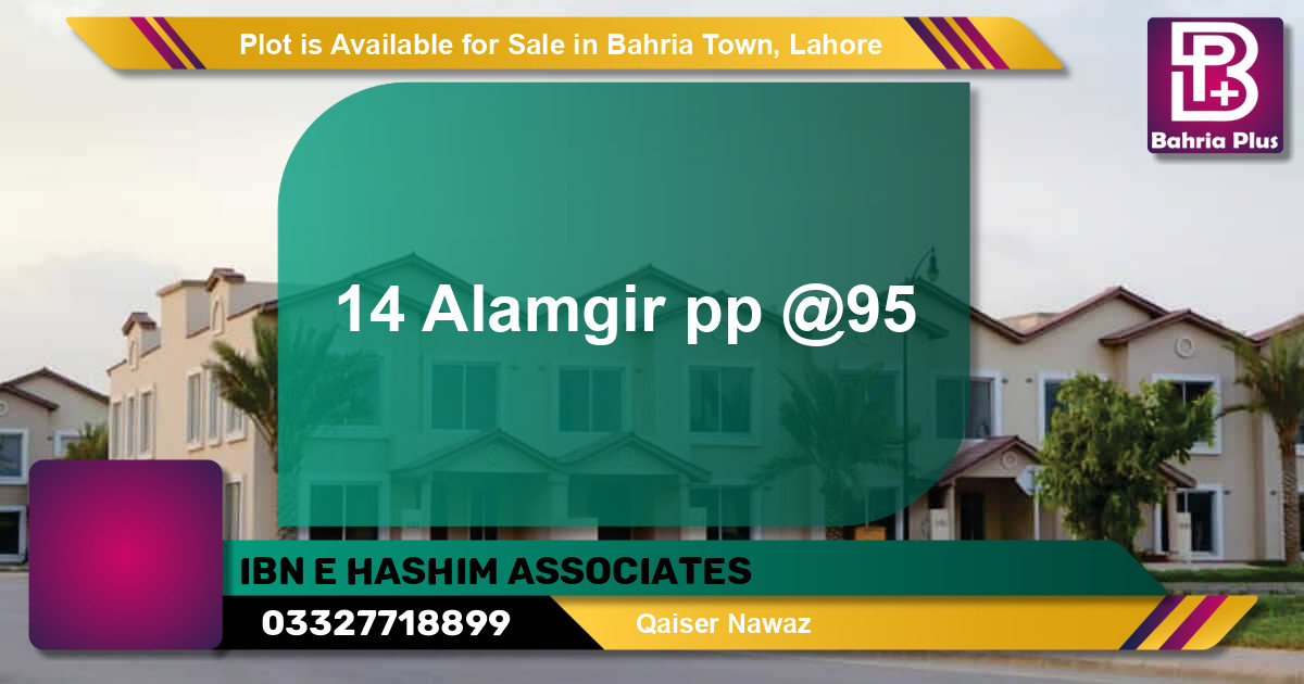 Residential Plot for Sale in Bahria Town, Lahore - (BP-89550)