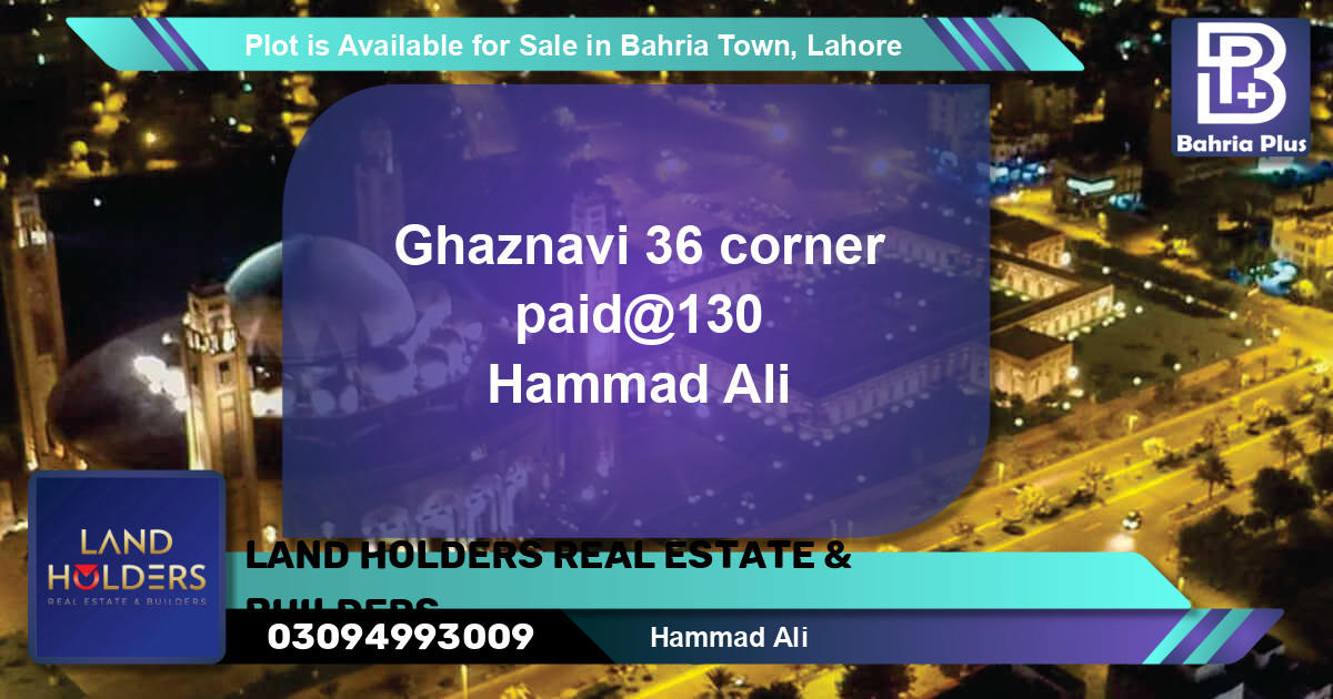 Residential Plot for Sale in Bahria Town, Lahore - (BP-89558)