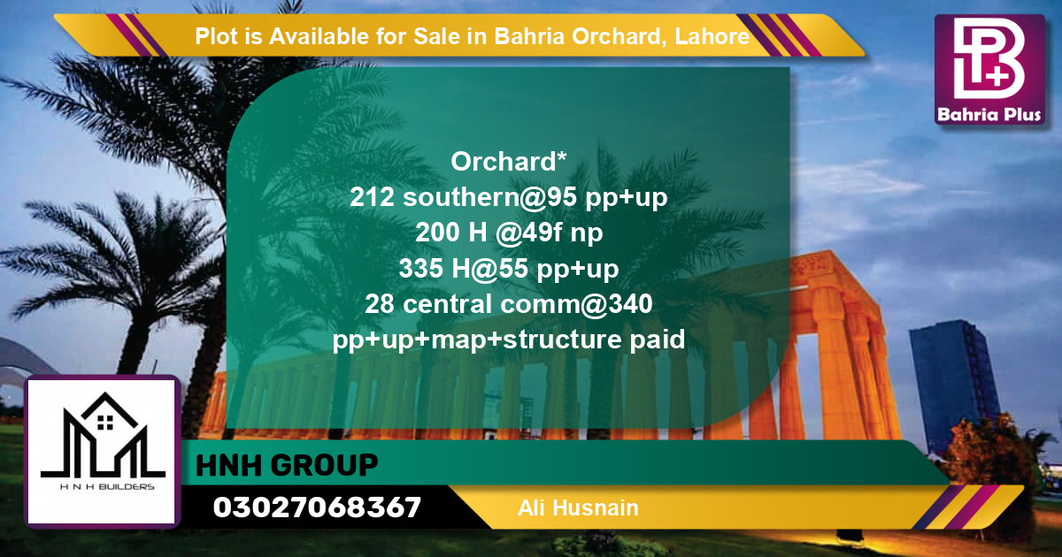 Residential Plot for Sale in Bahria Orchard, Lahore - (BP-89569)