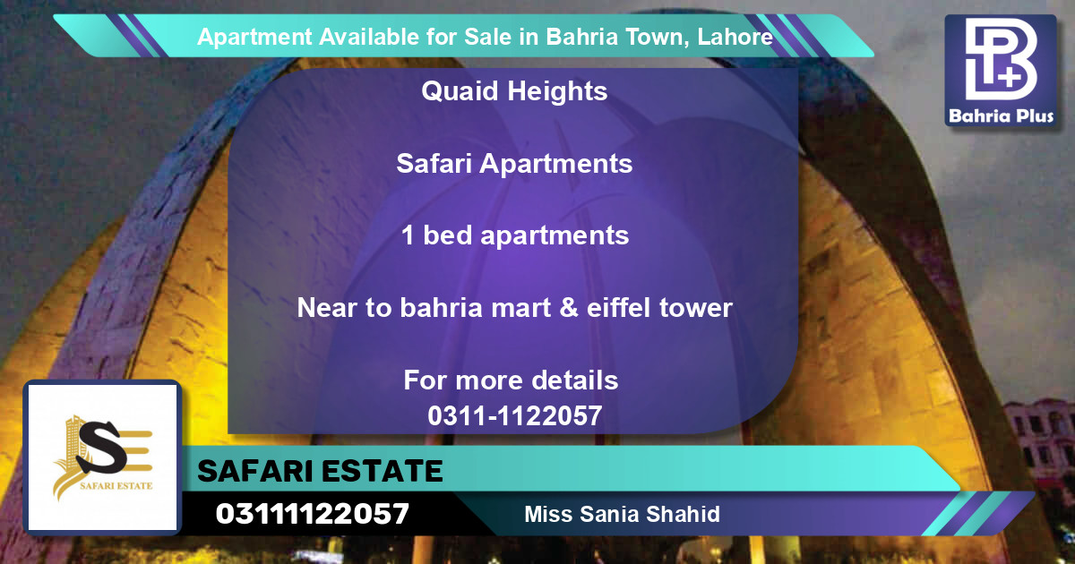 Residential Apartment for Sale in Bahria Town, Lahore - (BP-89629)