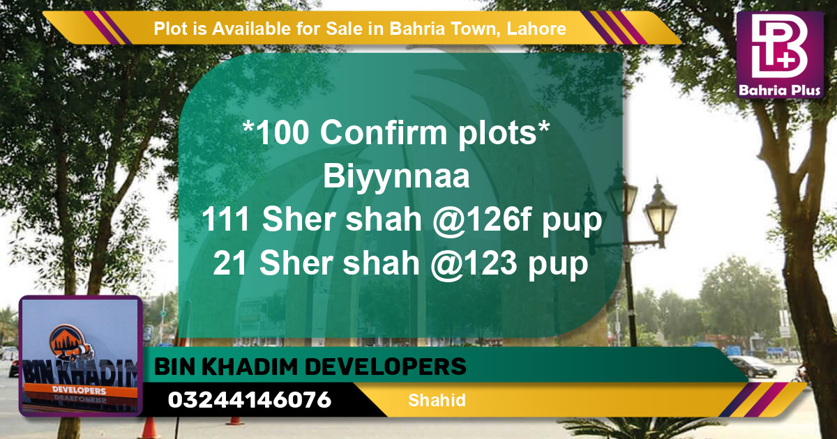 Residential Plot for Sale in Bahria Town, Lahore - (BP-89716)