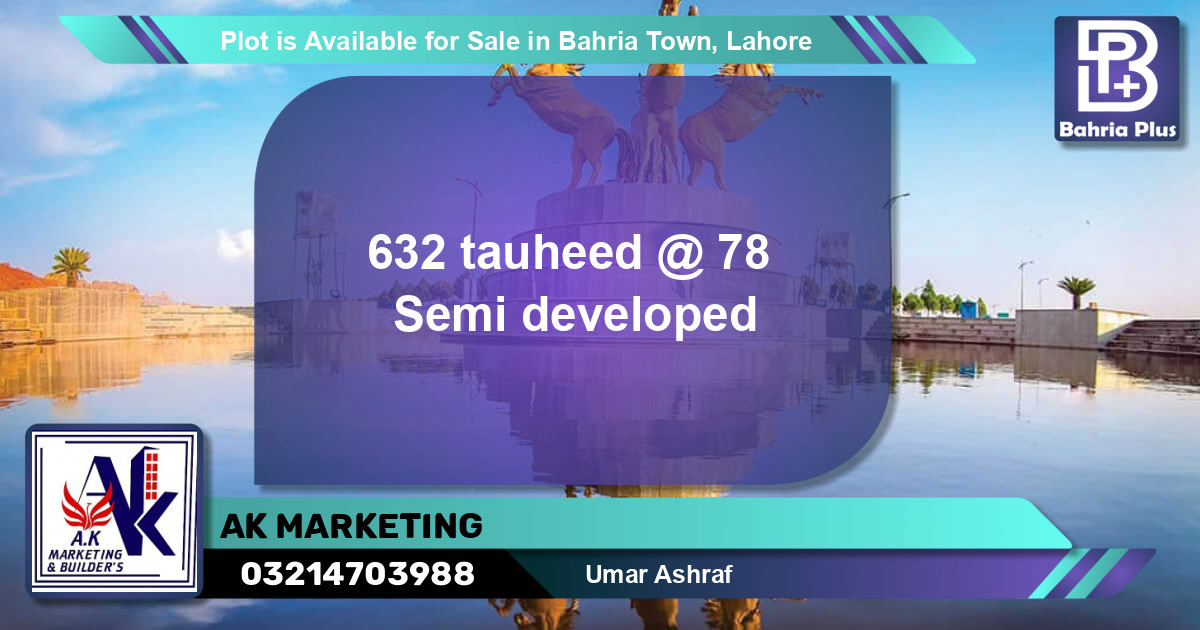 Residential Plot for Sale in Bahria Town, Lahore - (BP-89721)