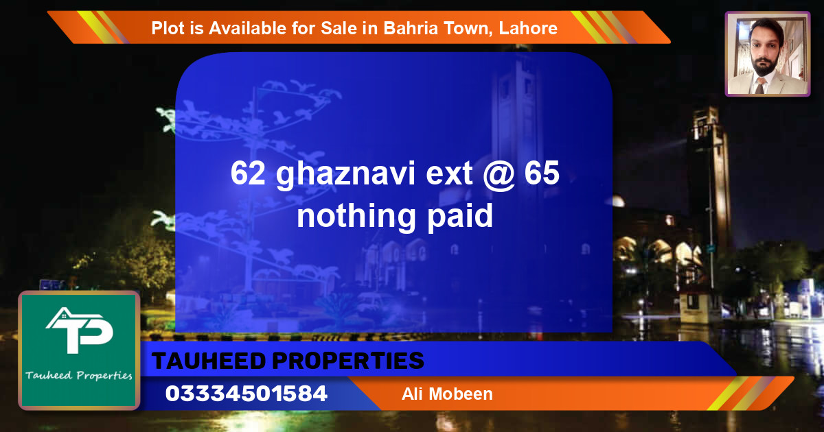 Residential Plot for Sale in Bahria Town, Lahore - (BP-89749)