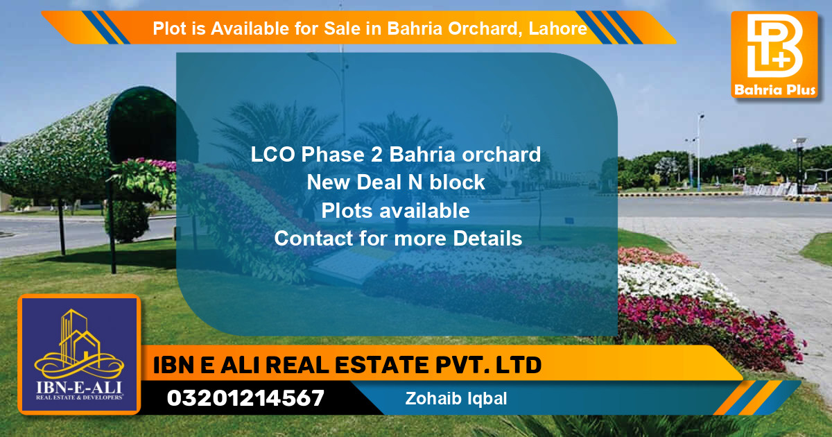 Residential Plot for Sale in Bahria Orchard, Lahore - (BP-89801)