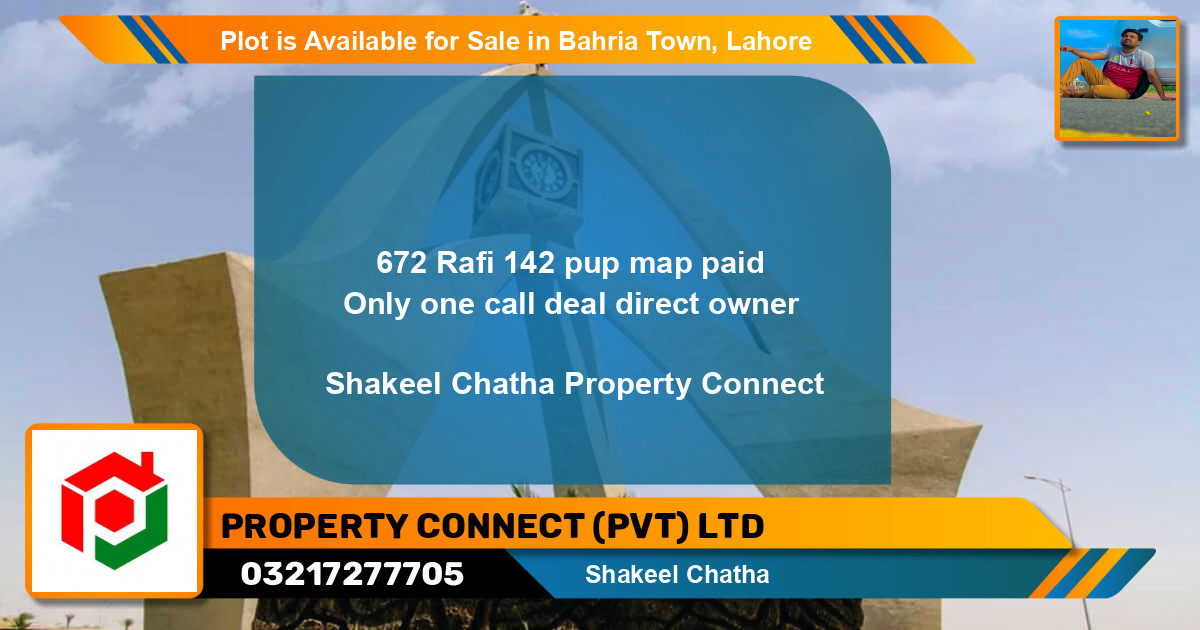 Residential Plot for Sale in Bahria Town, Lahore - (BP-89806)
