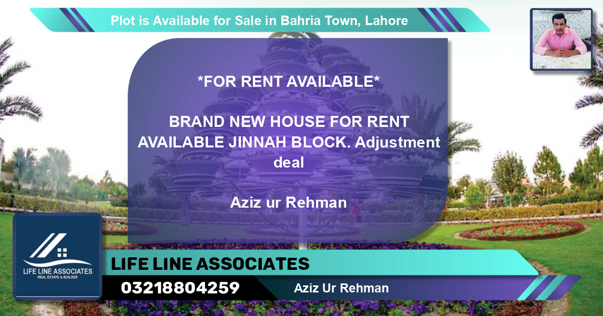 Residential Plot for Sale in Bahria Town, Lahore - (BP-89935)