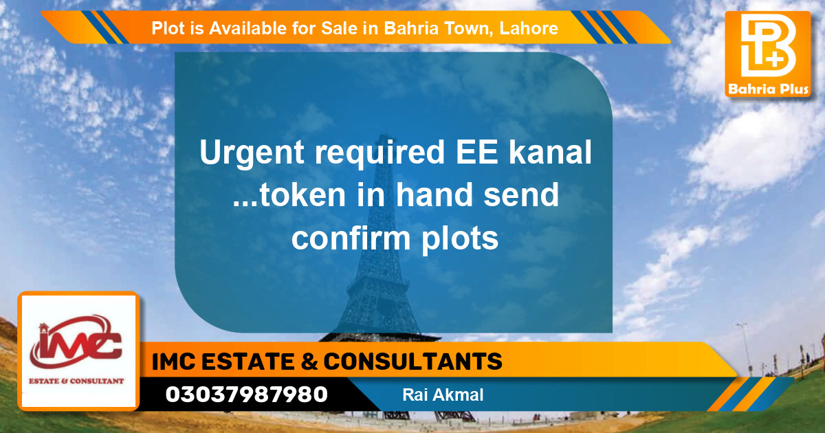 Residential Plot for Sale in Bahria Town, Lahore - (BP-90004)