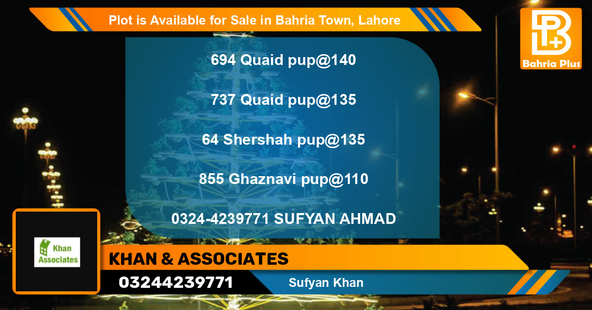 Residential Plot for Sale in Bahria Town, Lahore - (BP-90009)