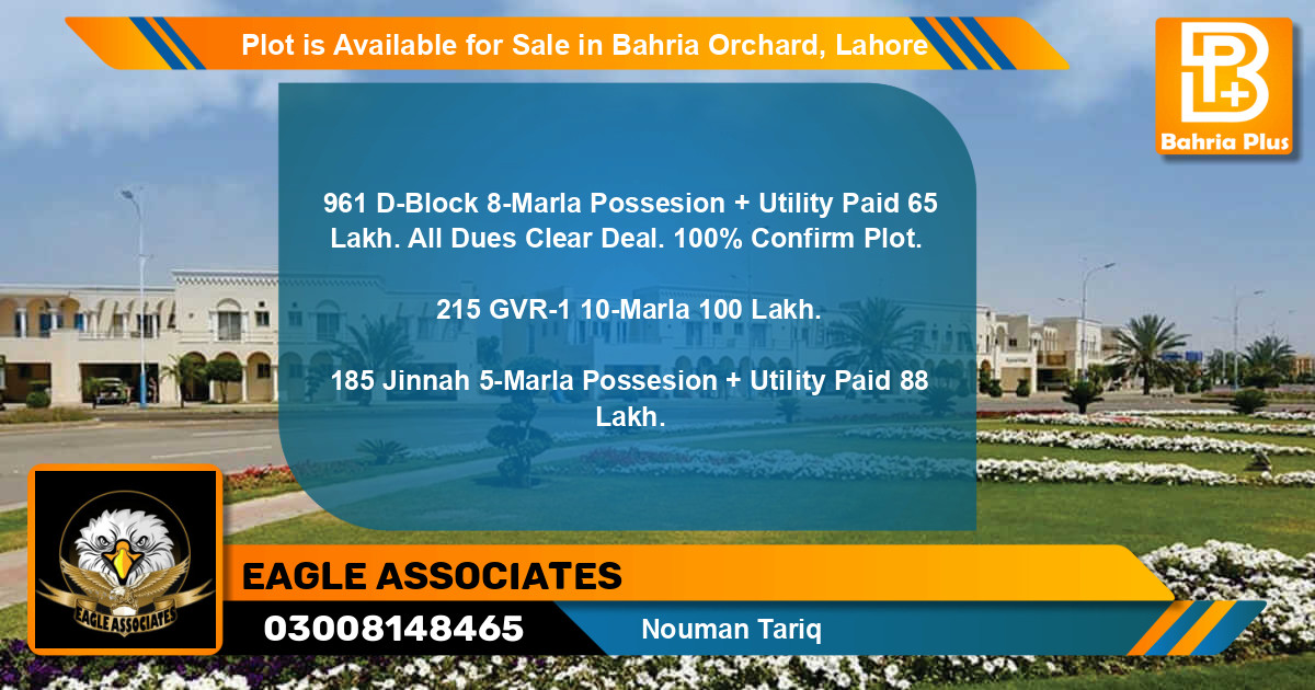 Residential Plot for Sale in Bahria Orchard, Lahore - (BP-90017)