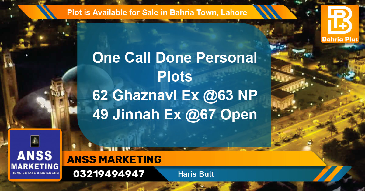 Residential Plot for Sale in Bahria Town, Lahore - (BP-90022)