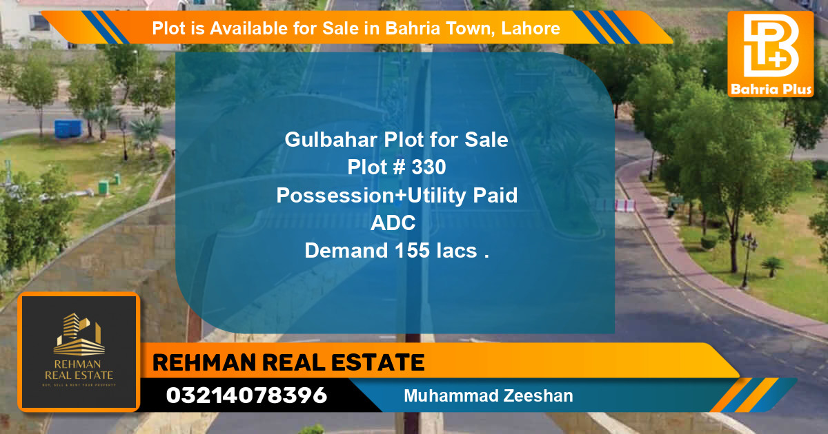 Residential Plot for Sale in Bahria Town, Lahore - (BP-90086)