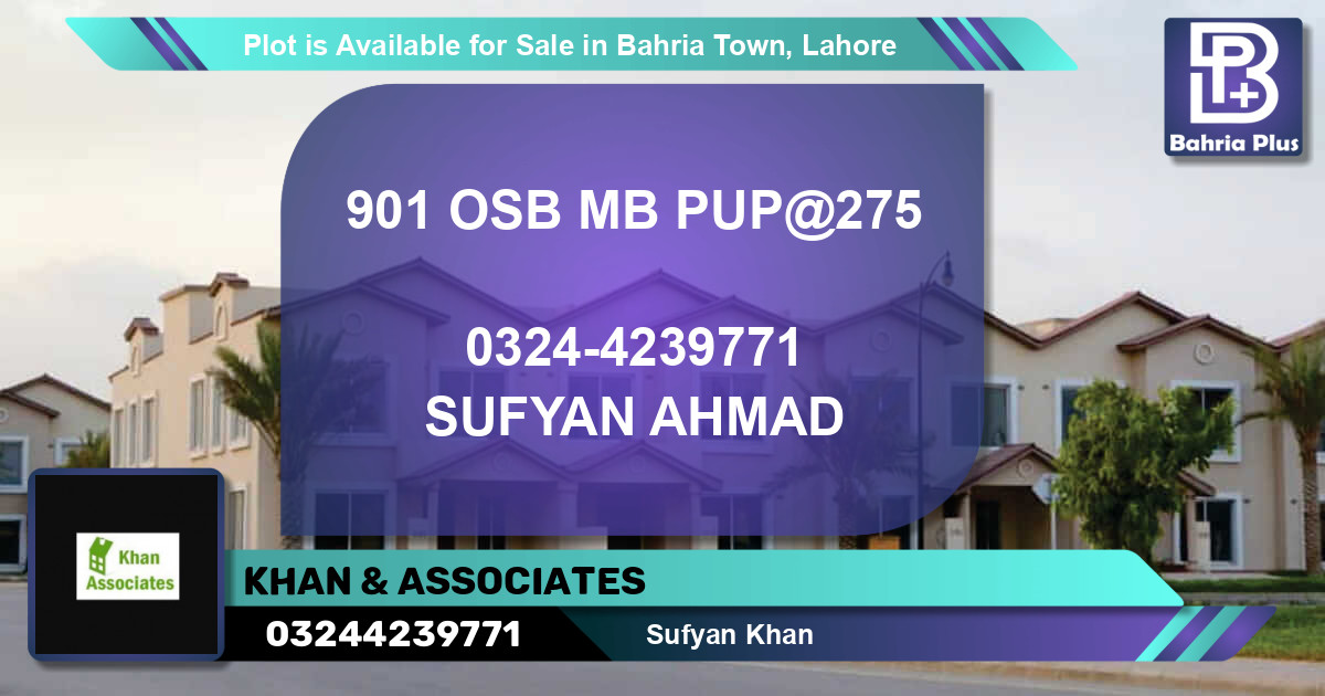 Residential Plot for Sale in Bahria Town, Lahore - (BP-90126)