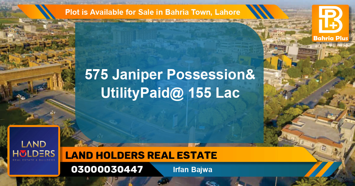 Residential Plot for Sale in Bahria Town, Lahore - (BP-90171)