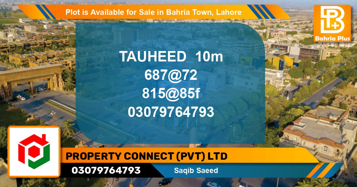 Residential Plot for Sale in Bahria Town, Lahore - (BP-90221)