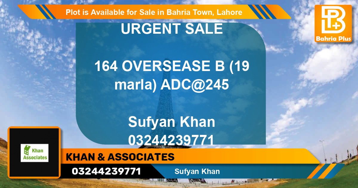 Residential Plot for Sale in Bahria Town, Lahore - (BP-90233)