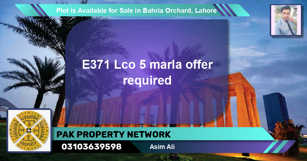 Residential Plot for Sale in Bahria Orchard, Lahore - (BP-90248)