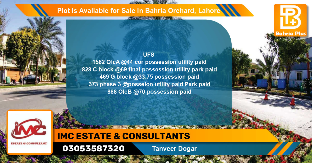 Residential Plot for Sale in Bahria Orchard, Lahore - (BP-90253)