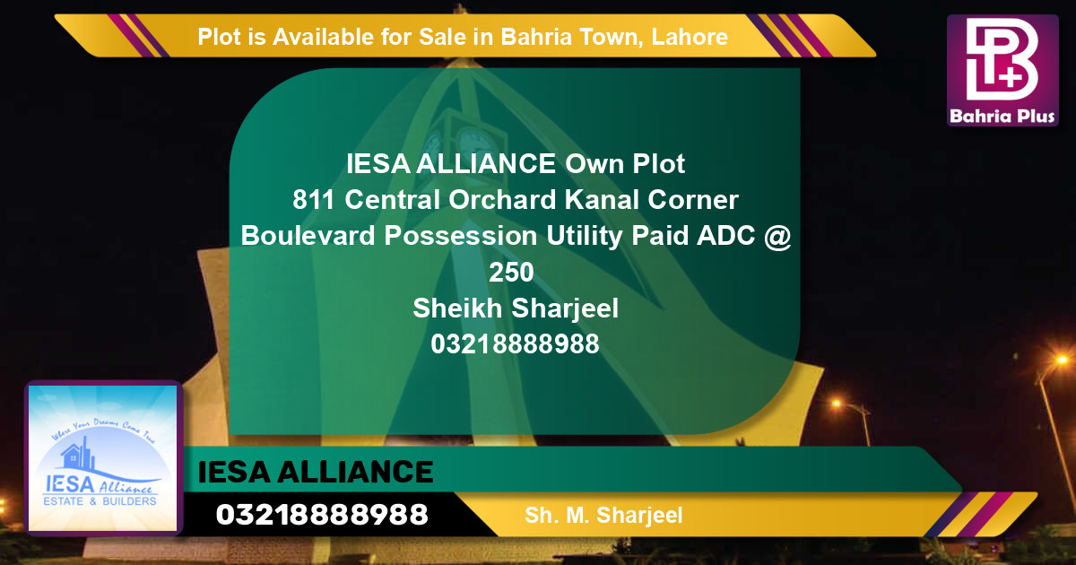 Residential Plot for Sale in Bahria Town, Lahore - (BP-90264)