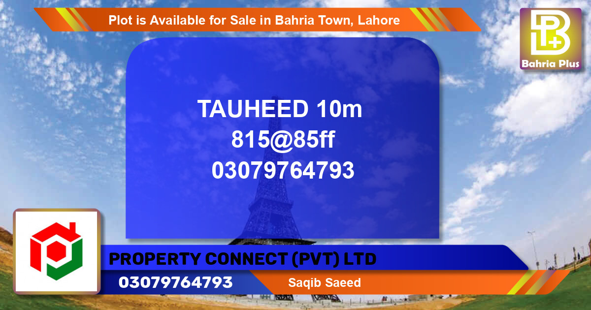 Residential Plot for Sale in Bahria Town, Lahore - (BP-90301)