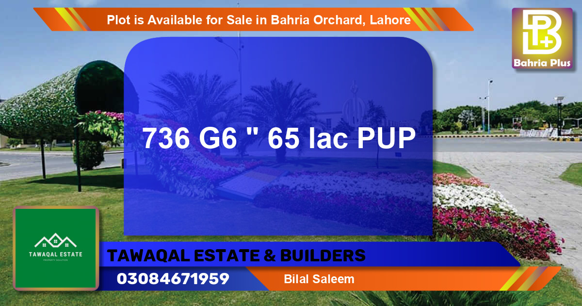 Residential Plot for Sale in Bahria Orchard, Lahore - (BP-90304)