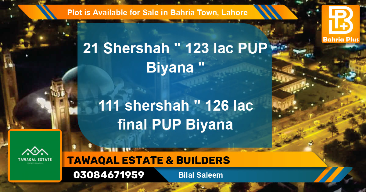 Residential Plot for Sale in Bahria Town, Lahore - (BP-90308)