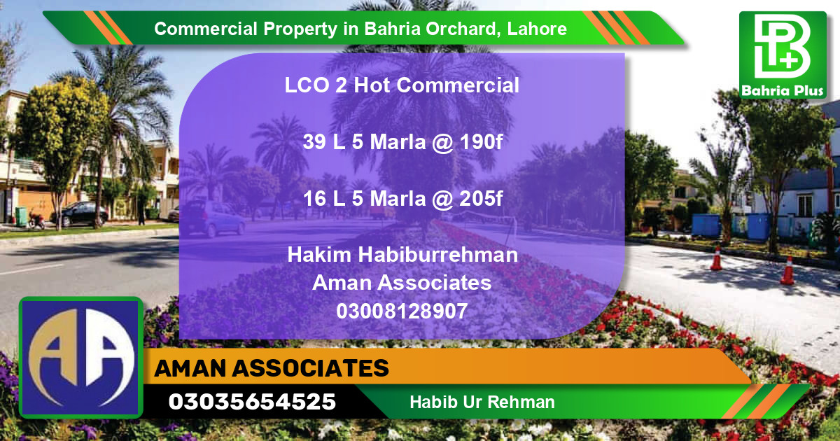 Commercial Property for Sale in Bahria Orchard, Lahore - (BP-90321)