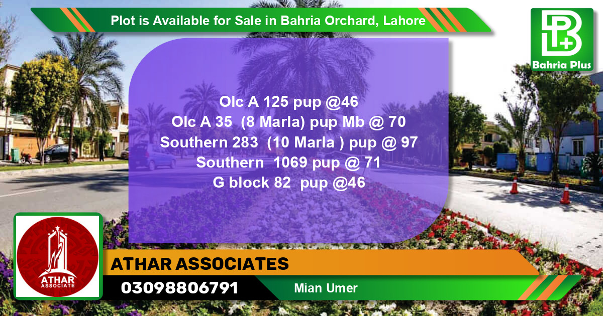Residential Plot for Sale in Bahria Orchard, Lahore - (BP-90397)