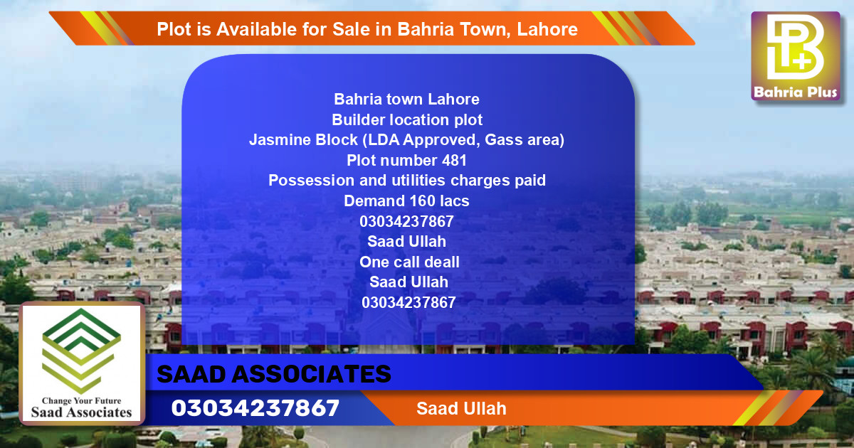 Residential Plot for Sale in Bahria Town, Lahore - (BP-90450)