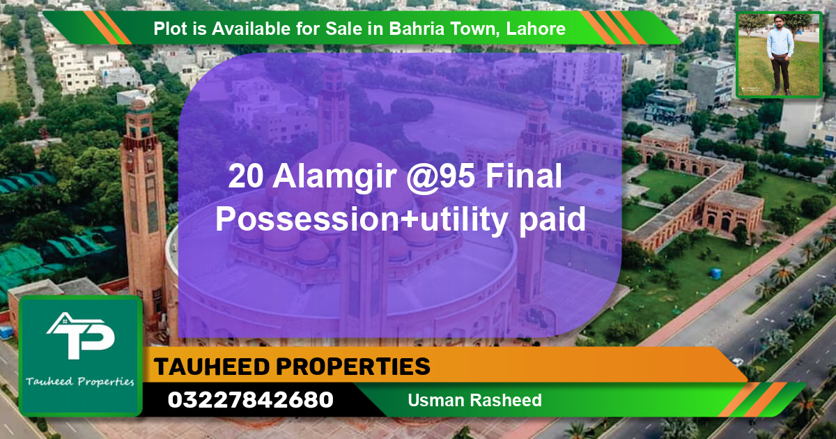 Residential Plot for Sale in Bahria Town, Lahore - (BP-90454)