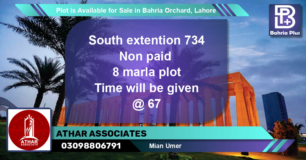 Residential Plot for Sale in Bahria Orchard, Lahore - (BP-90457)