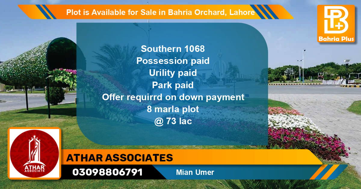 Residential Plot for Sale in Bahria Orchard, Lahore - (BP-90466)