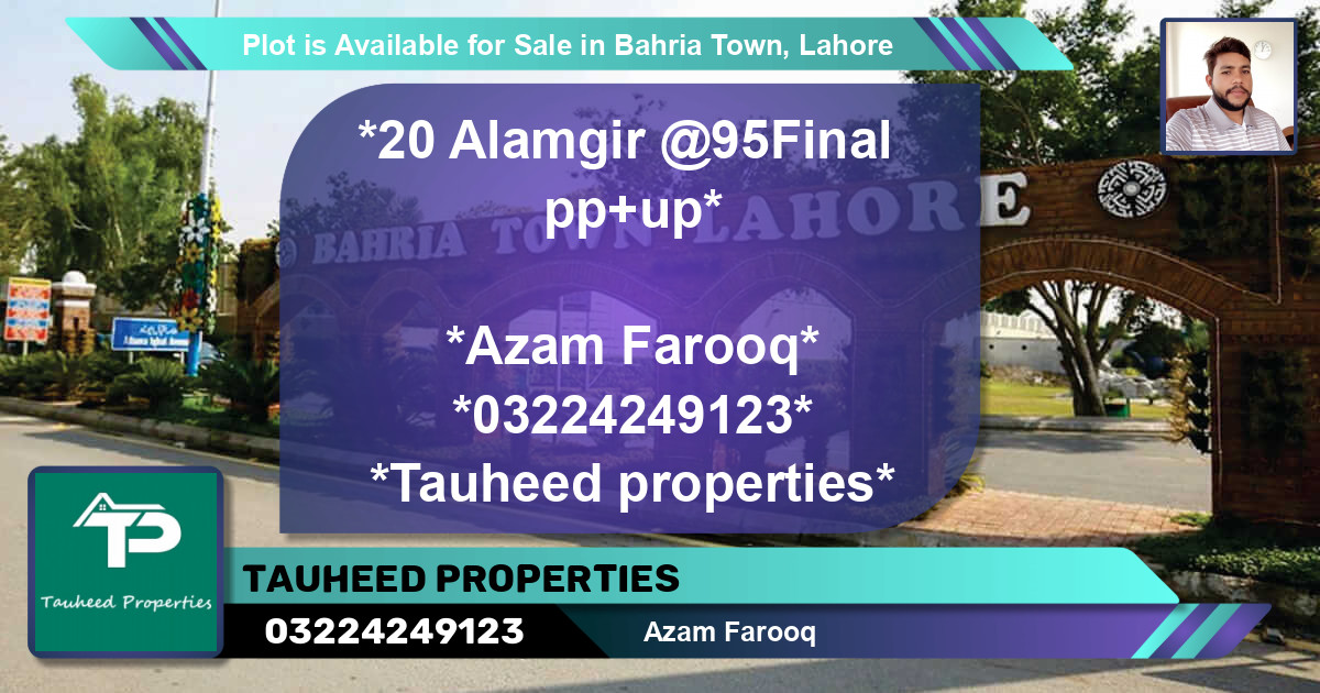 Residential Plot for Sale in Bahria Town, Lahore - (BP-90481)