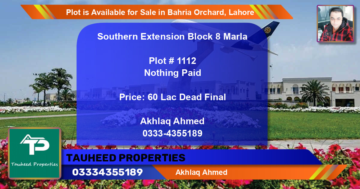 Residential Plot for Sale in Bahria Orchard, Lahore - (BP-90562)