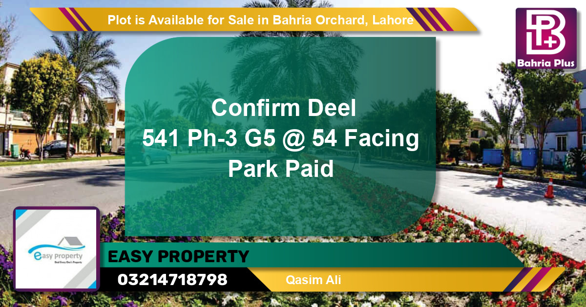 Residential Plot for Sale in Bahria Orchard, Lahore - (BP-90575)