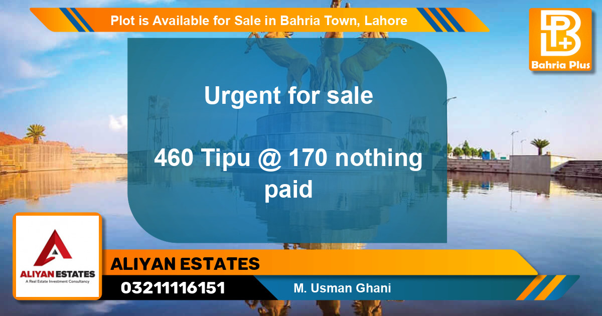 Residential Plot for Sale in Bahria Town, Lahore - (BP-90579)